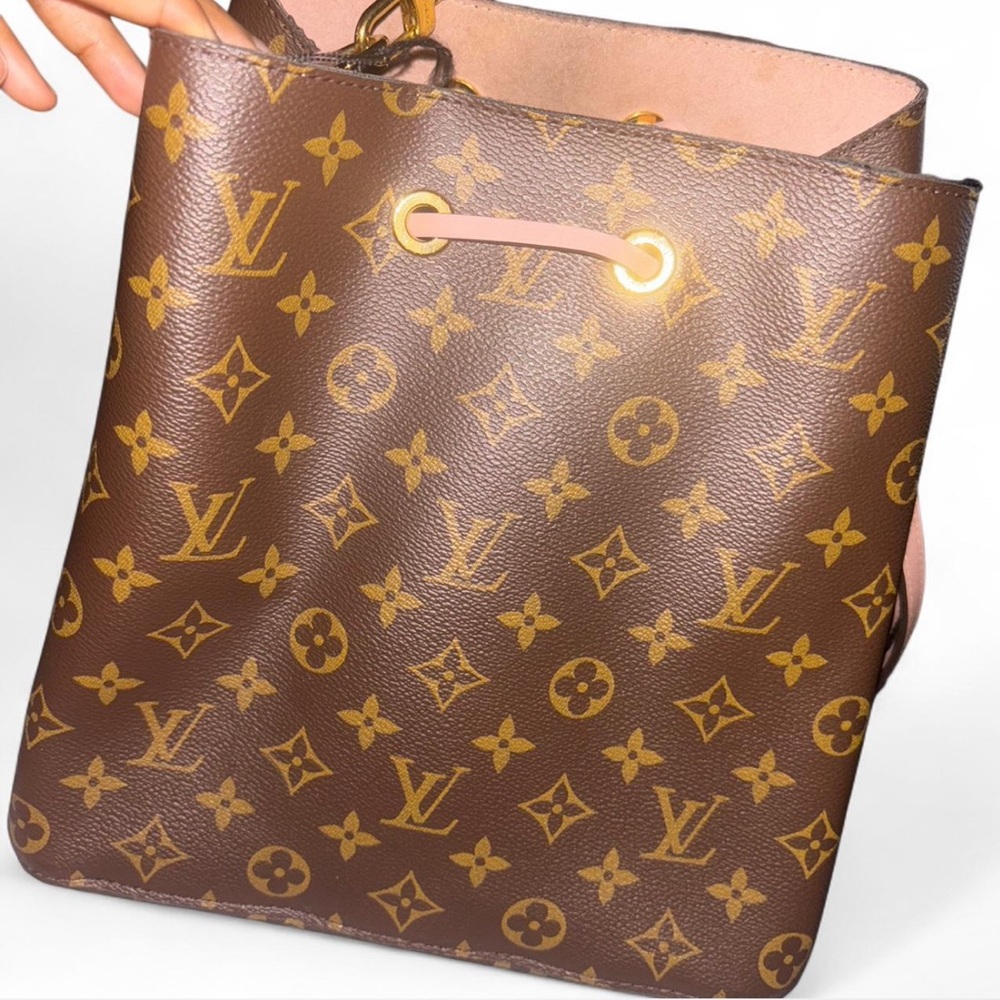 Louis Vuitton Brown & Pink Neonoe Bag. - Picture 3 of 10